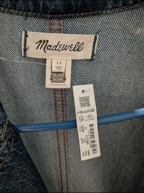 Madewell Medium/Dark Denim Romper